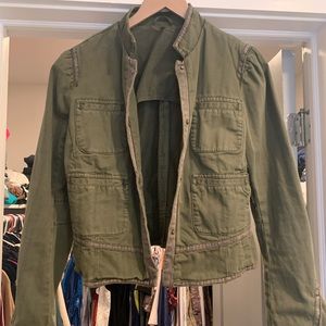 Free people army green blazer